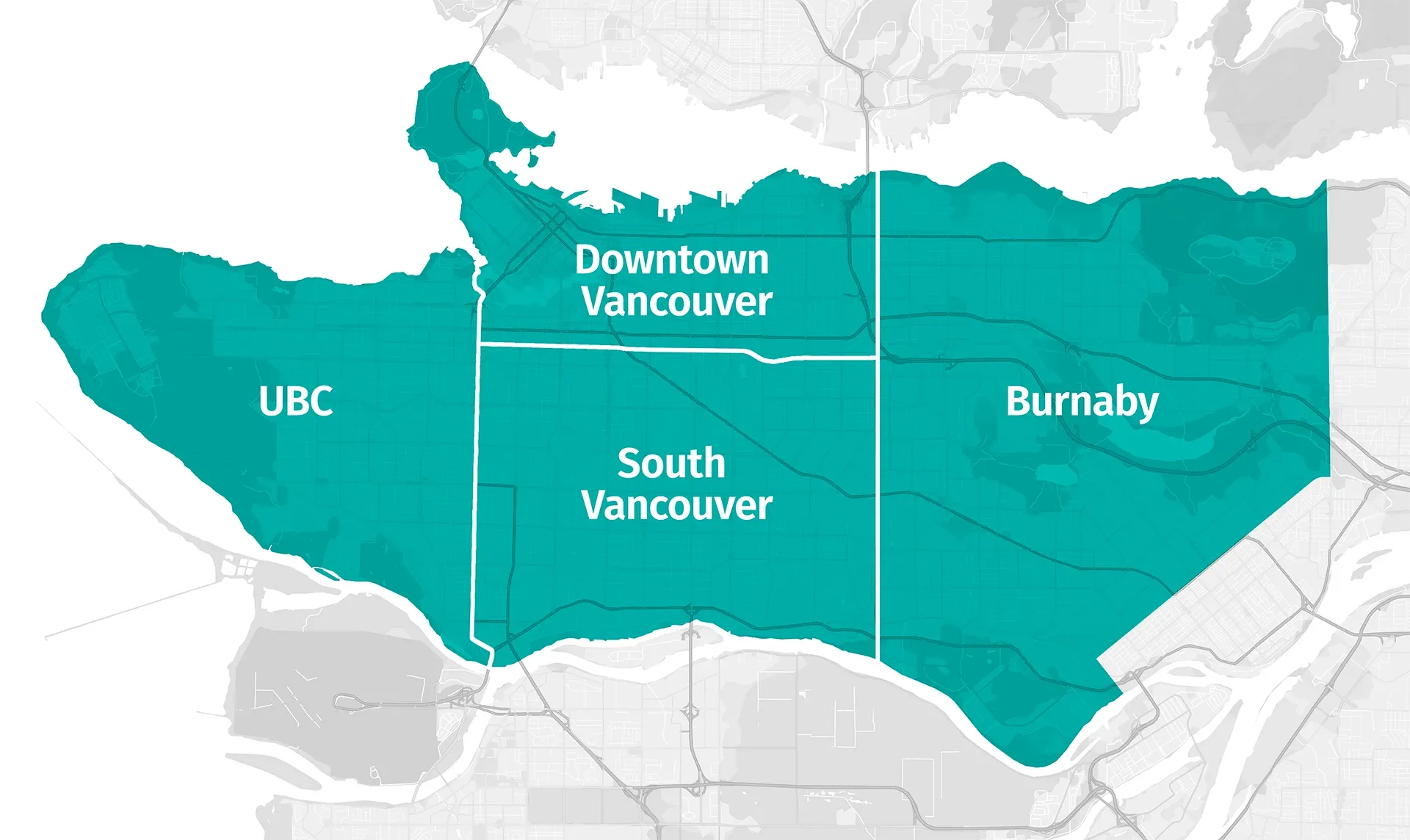 Delivery area map